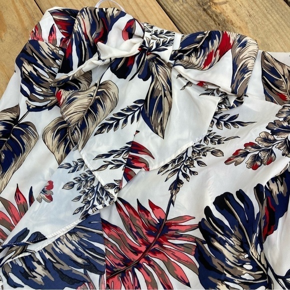 NEW with tags SCARLET ROOS Paris Mini Dress Strapless Tropical Palm Print Medium - Picture 4 of 5